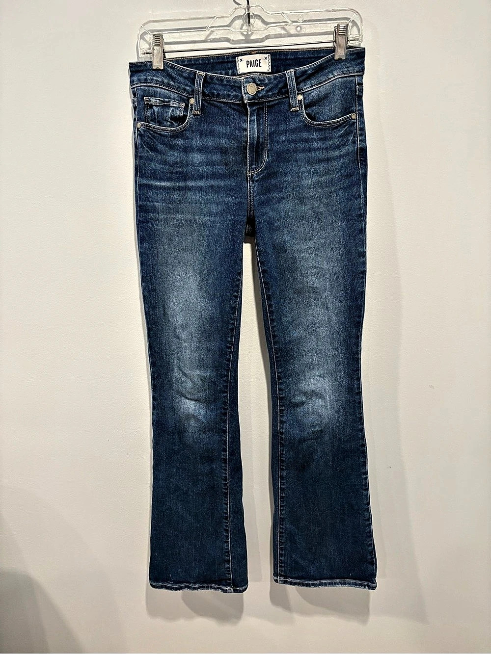 Paige Skyline Boot Flare Jeans Blue